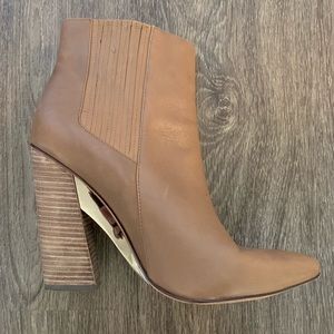 Tan BCBGMAXAZRIA booties size 10